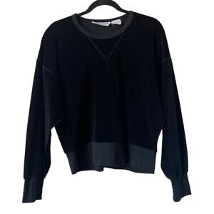 Sonya Rykiel Velvet Black Sweatshirt Size L